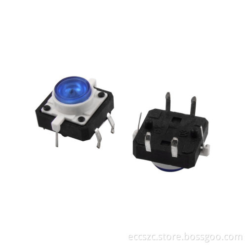 Illuminated Blue Light LED Tact Switch